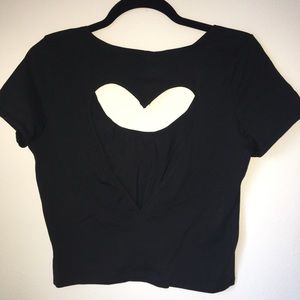 PINK Victoria's Secret Tops - NWT PINK Crop-Top w Heart Cut-Out PINK Victoria's Secret Tops - NWT PINK Crop-Top w Heart Cut-Out